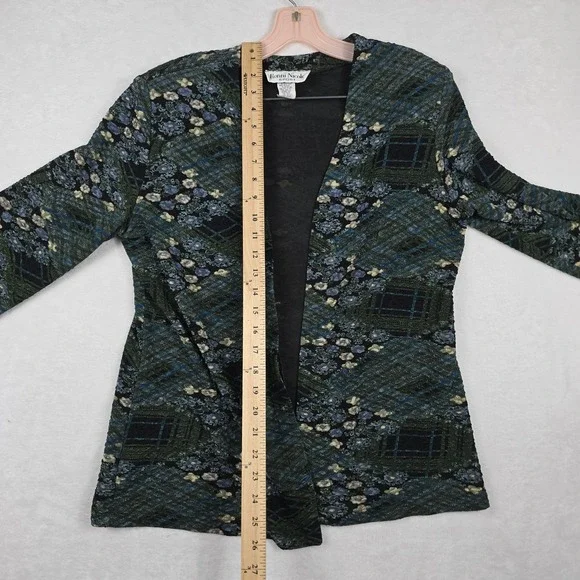 Ronnie Nicole Sport Vintage Women's Size Large Floral Open Front Long Sleeve Top - Picture 4 of 5